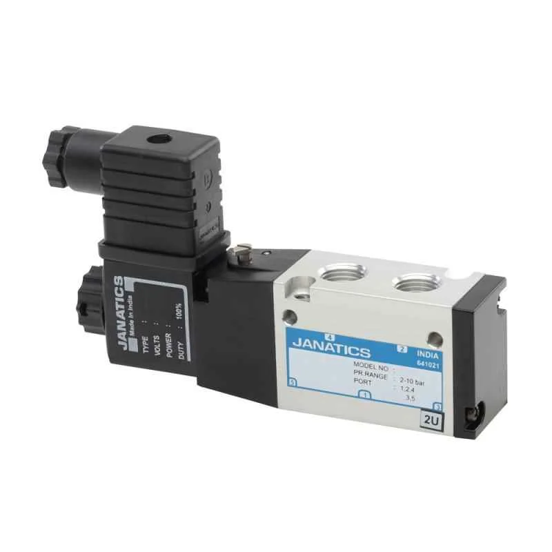 Janatics 5/2 Type G1/4 Single Solenoid Spring Return Valve, DS255SR61-A