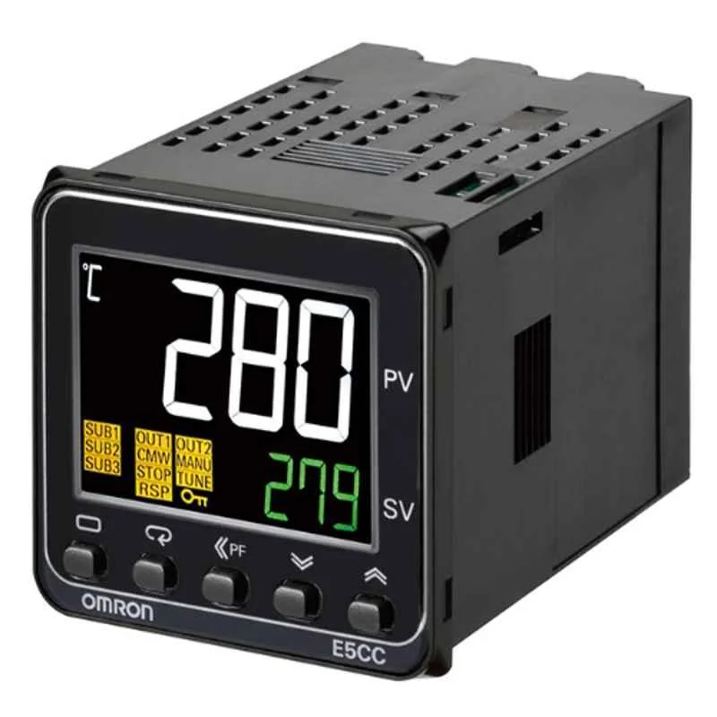 Omron 45x45mm Panel Mount Digital Temperature Controller, E5CC-RX2ASM-800 OMI