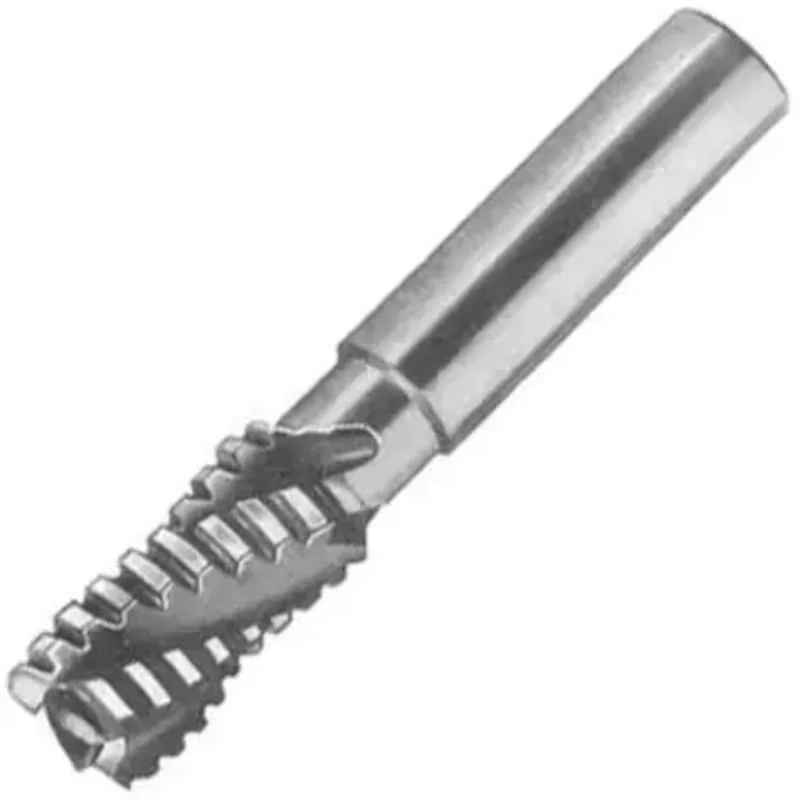 Addison 4mm Type-C Parallel Shank Roughing End Mill with Ground Relieved Chip Breaker Groove