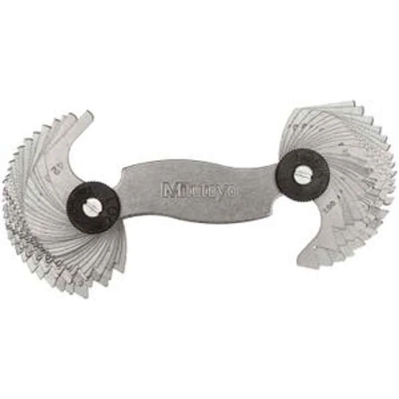 Mitutoyo Screw Pitch Gauge Range 0.4-7+4-42 TPI 21+30 Leaf 188-151