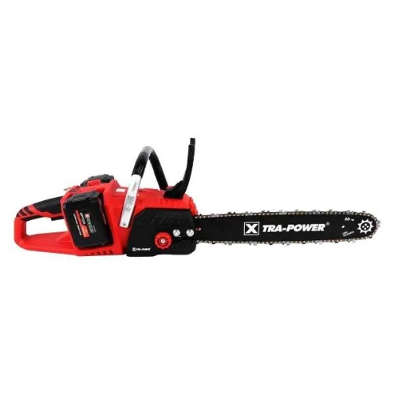 Xtra Power 21V 16 inch Red & Black Cordless Chain Saw, XPT-538