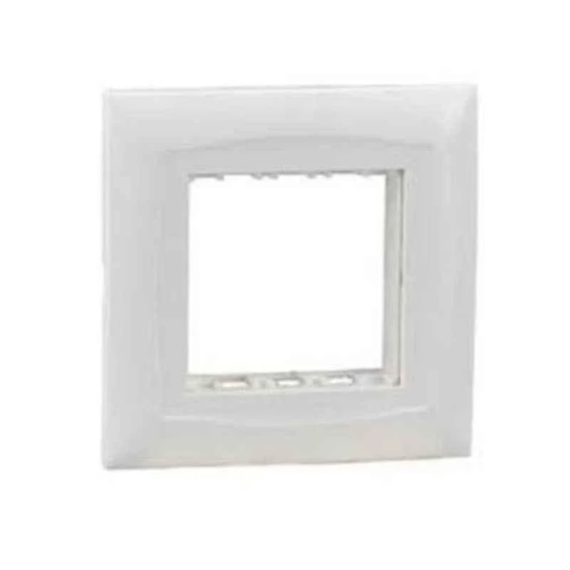 Legrand Britzy 2 Module White Cover Plate with Support Frame, 6734 92