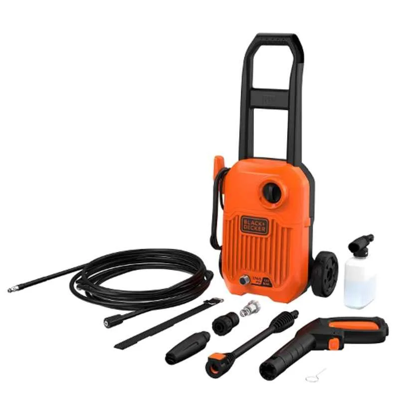 Black+Decker BEPW1750-IN 1500W 120 bar Plastic Black & Orange Car Pressure Washer