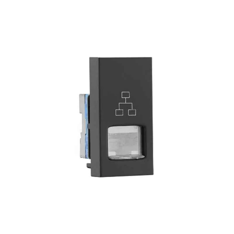 Legrand Allzy RJ45 CAT6 1 Module Matt Black Information UTP Socket, 681232