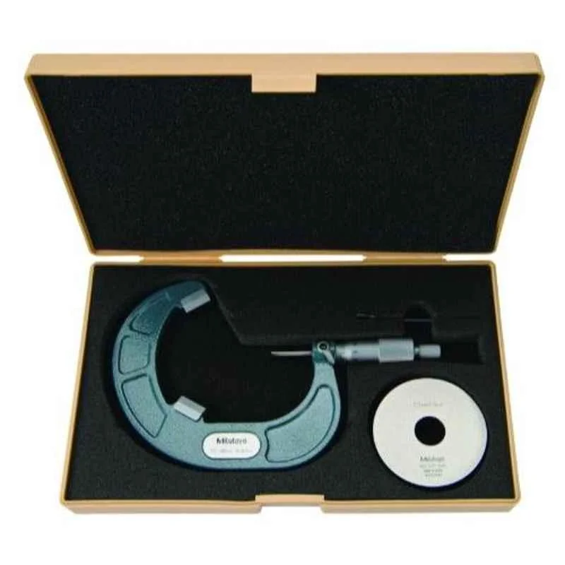 Mitutoyo 70-85mm Ratchet Stop V-Anvil Micrometer for 3 Flutes Cutting Head, 114-106