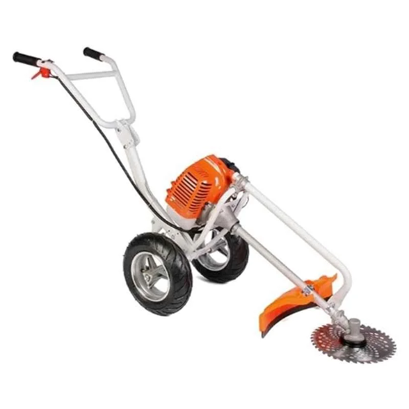 Neptune 52cc 1.95 HP 2 Stroke Heavy Duty Petrol Hand Push Brush Cutter with Wheels, BC-520W