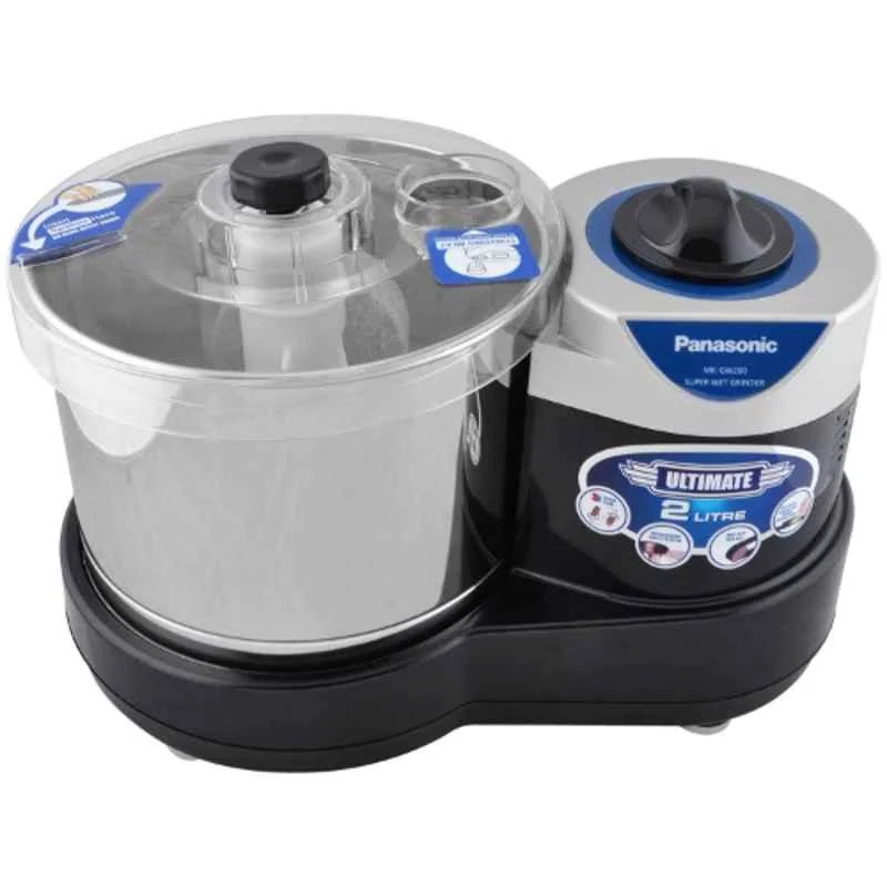 Panasonic 2L 240W Black Wet Grinder, MK-GW200