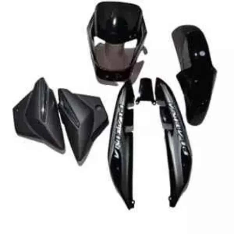 Ultra Black & Silver Full Body Kit for Bajaj Platina U49, ULT-UNTMJW