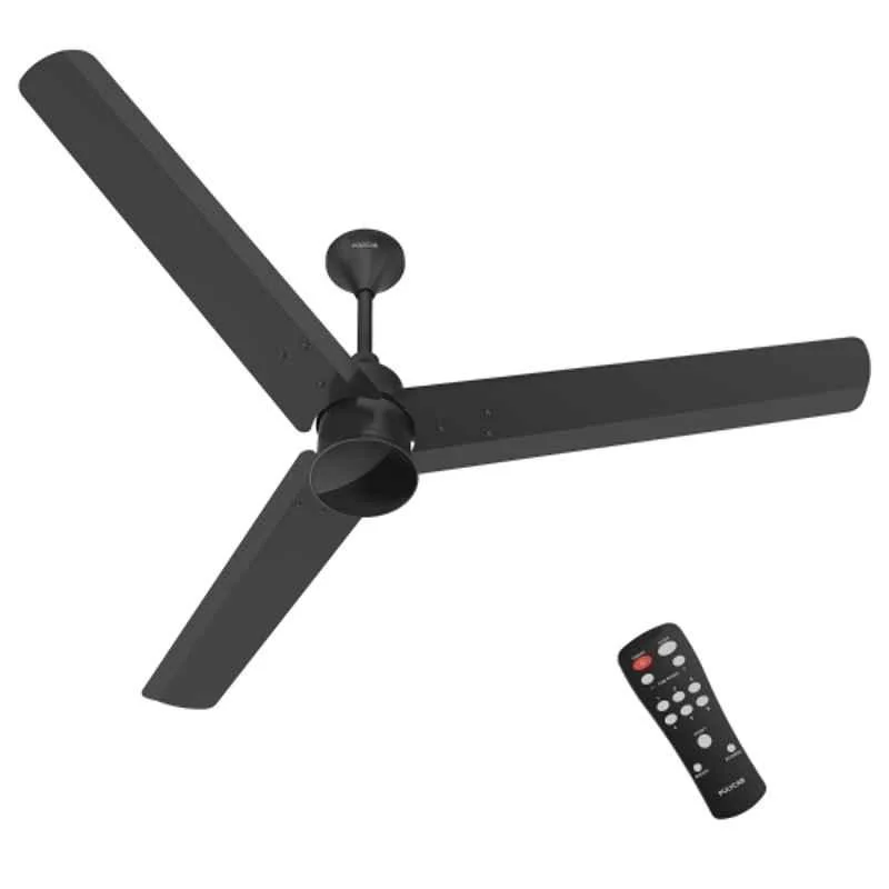 Polycab Silencio Mini ?235W 370rpm 1 Star 3 Blade Matte Black BLDC Ceiling Fan, Sweep: 1200 mm, FCESPST016M