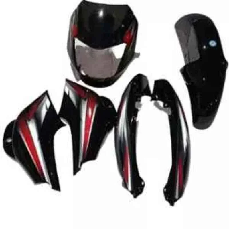 Ultra Black & Red Full Body Kit for Bajaj Ct 100 Ui29, ULT-LP89WR