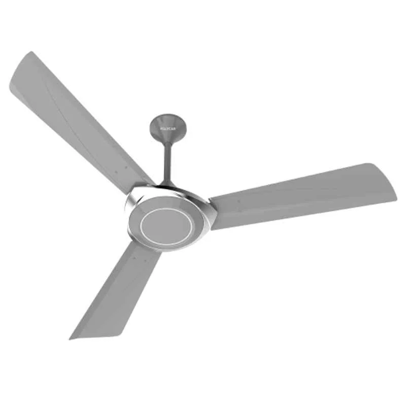 Polycab Superb Neo 52W 380rpm 4 Star 3 Blade Grey Silver Ceiling Fan, Sweep: 1200 mm, FCEECST001M