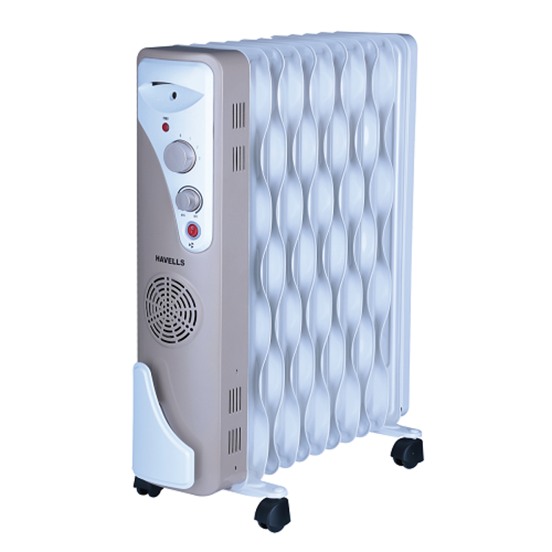 Havells 11 Wave Fin 2900W Beige Oil Filled Radiator with Fan, OFR-11