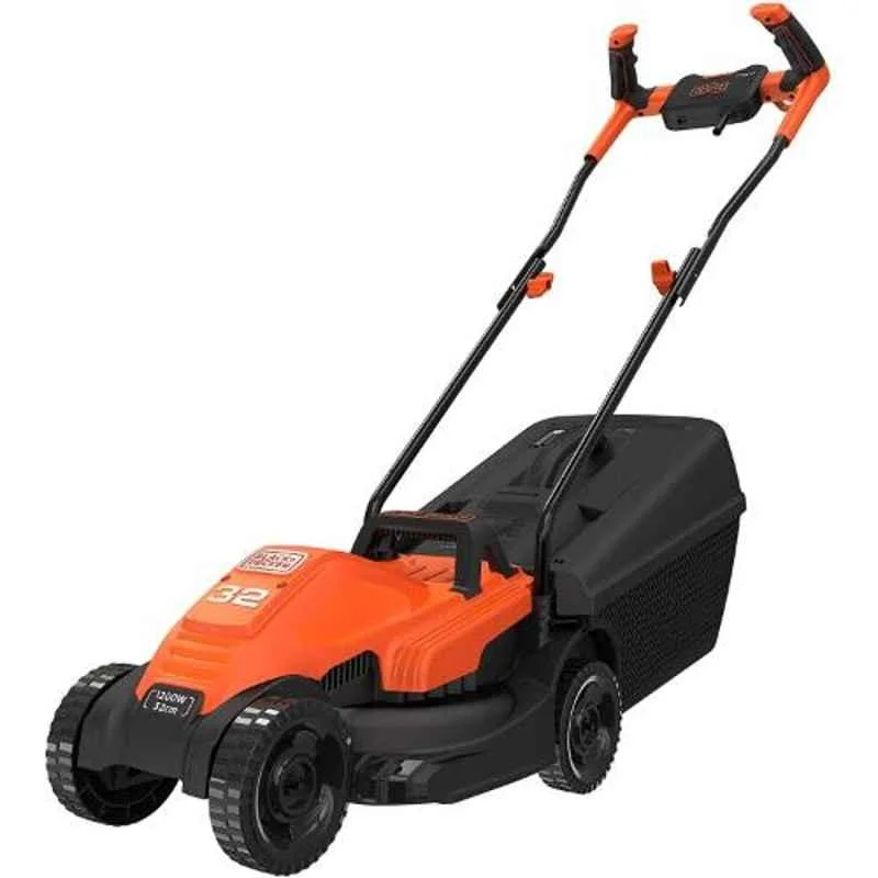 Black+Decker 1200W 32cm Lawn Mower with Bike Handle, BEMW451BH