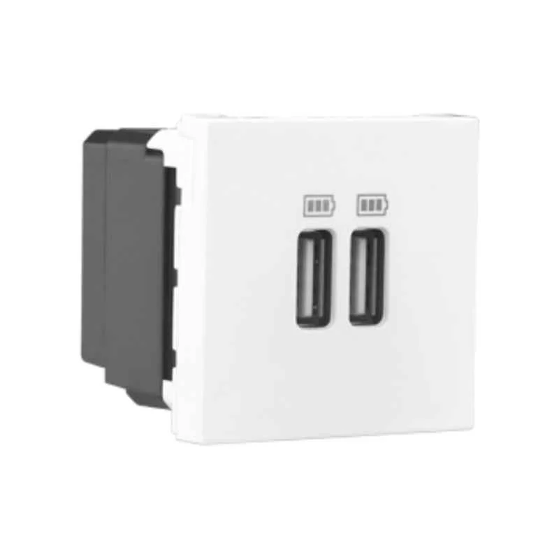Legrand Allzy 3100mA 2 Module Type-A White USB Charger Socket, 681151