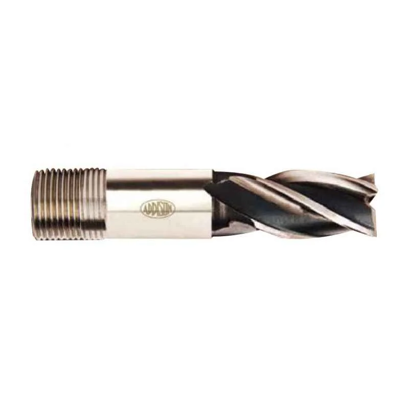 Addison Long Series 1/8 inch HSS M2 Screwed Shank End Mill with Right Hand Helical Flute & RH Cutting