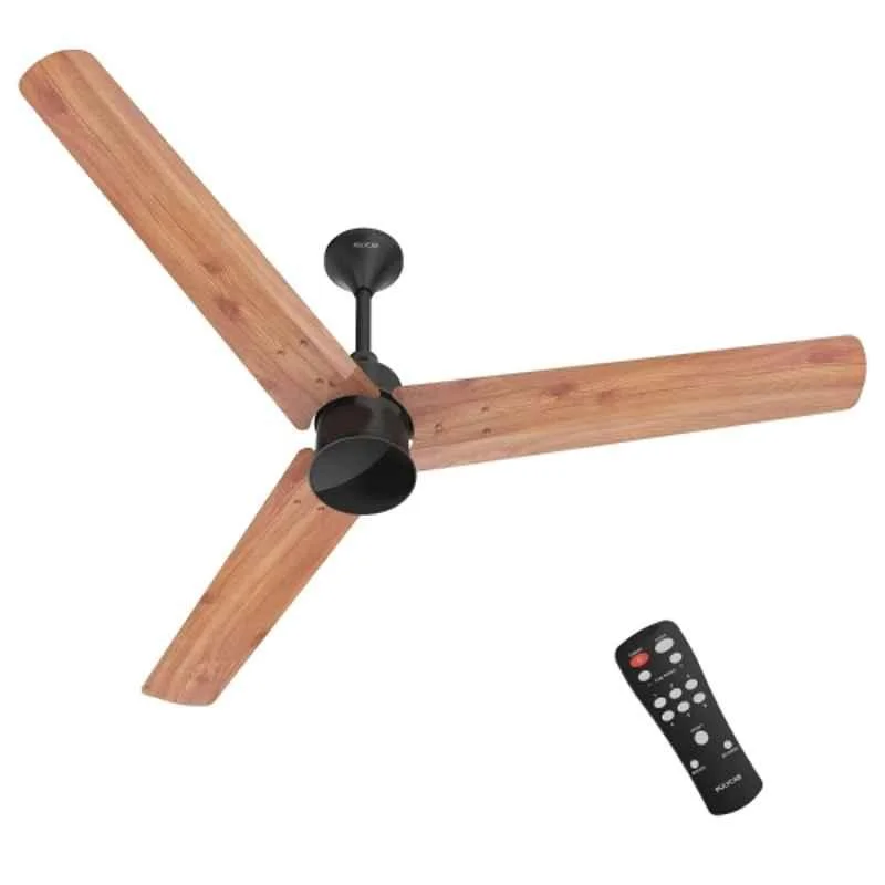 Polycab Silencio Mini 35W 370rpm 5 Star 3 Blade Natural Wood BLDC Ceiling Fan, Sweep: 1200 mm, FCBLDCES026M