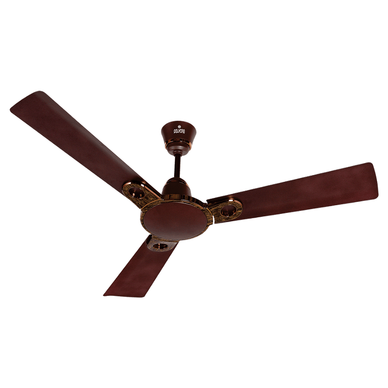 Polycab Eleganz Purocoat Floral & Dziner 75W 400rpm Espresso Brown Ceiling Fan, Sweep: 1200 mm