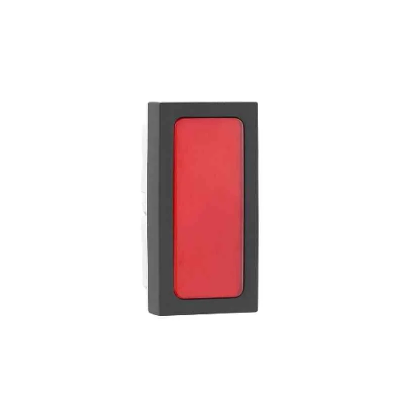 Legrand Allzy 1 Module Red Matt Black Flat Indicator, 681238