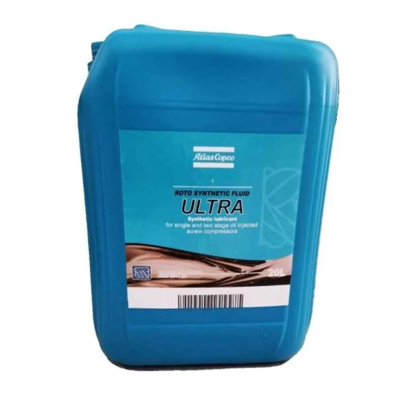 Atlas Copco Roto Synthetic Fluid Ultra 20 Litre Rotary Screw Compressor Oil, 1630204120
