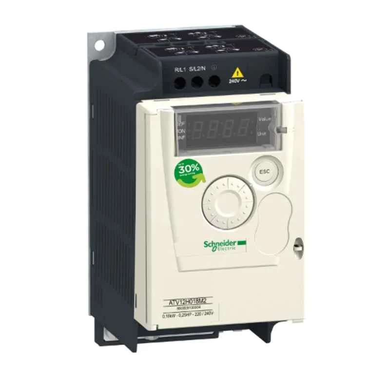 Schneider Electric Altivar 12 0.37kW Single Phase Variable Speed Drive With Heat Sink, ATV12H037M2