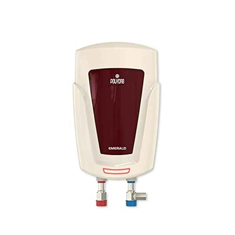 Polycab Emerald 3L 3000W Ivory & Red  Instant Water Geyser, POLY0517