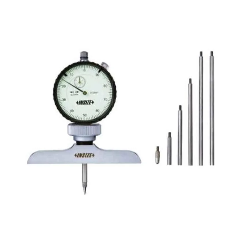 Insize 0-300mm 0.01mm Dial Depth Gauge, 2342-201 (Pack of 2)