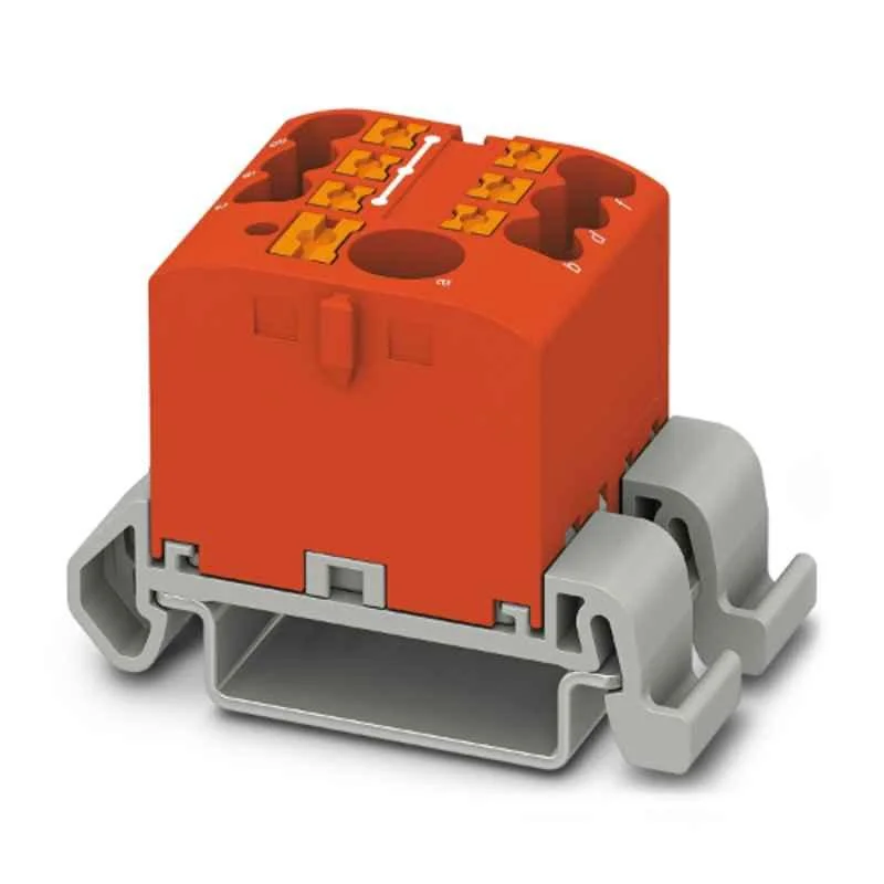 Phoenix Contact PTFIX 6/6X2,5-NS35A RD 690V Polyamide Red Distribution Block, 3273202