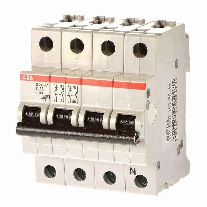 ABB 10A C Curve FP MCB, SH204M-C 10 (Pack of 3)