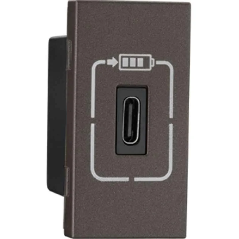 Legrand Myrius Nextgen 1.5A 1 Module USB Type-C Charcoal Grey Socket, 679490
