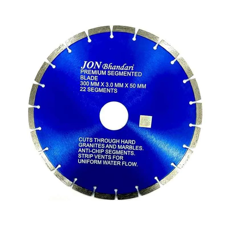 Jon Bhandari 300x3x50mm Premium Segmented Marble & Granite Cutting Blade for Marbles, Granites & Various Stones, MB12