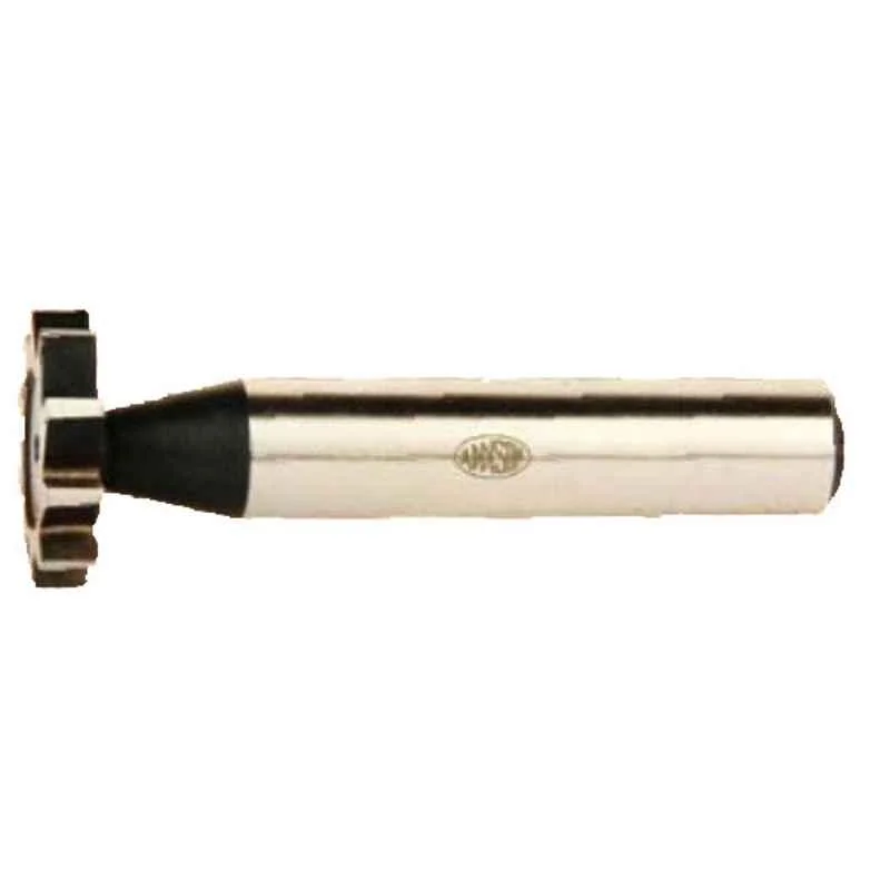 Addison 10.5x2mm HSS Straight Teeth Type A Woodruff Keyslot Cutter, Overall Length: 50 mm