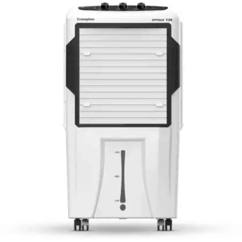 Crompton 125 Litre White & Black Desert Air Cooler, Optimus 125L