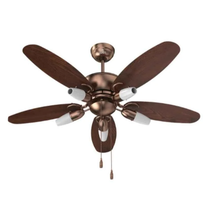 Polycab Superia Lite 75W 340rpm Antique Copper Rosewood Premium Ceiling Fan, FCESPST002P, Sweep: 1200 mm