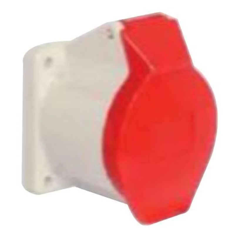 Hensel 63A 3P+E Panel Mounting Angled Socket, 560406 (Pack of 5)
