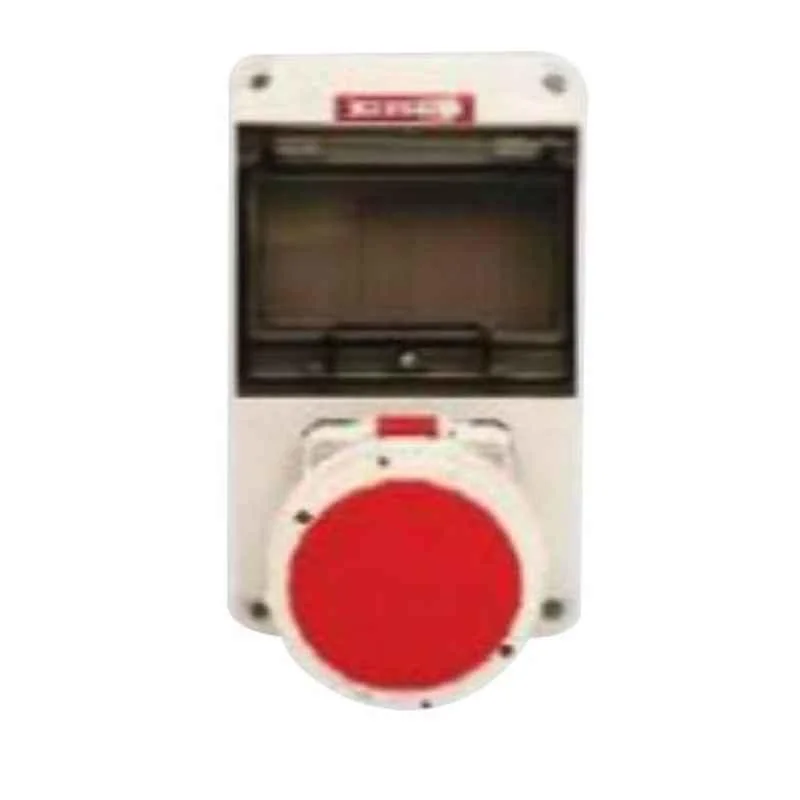 Hensel 16/20A 3P+E IP66 Wall socket with DIN-rail, TR119406TS
