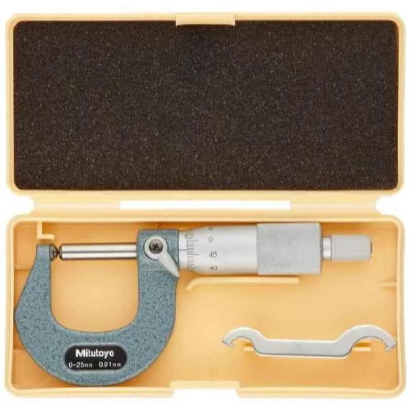 Mitutoyo 75-100mm Ratchet Stop Spherical Face Micrometer, 115-218