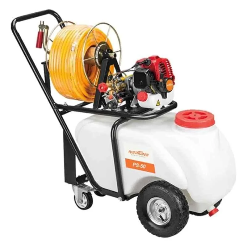 Neptune 50 Litre 1HP 4 Stroke Hand Push Trolly Power Sprayer for Agriculture, PS-50