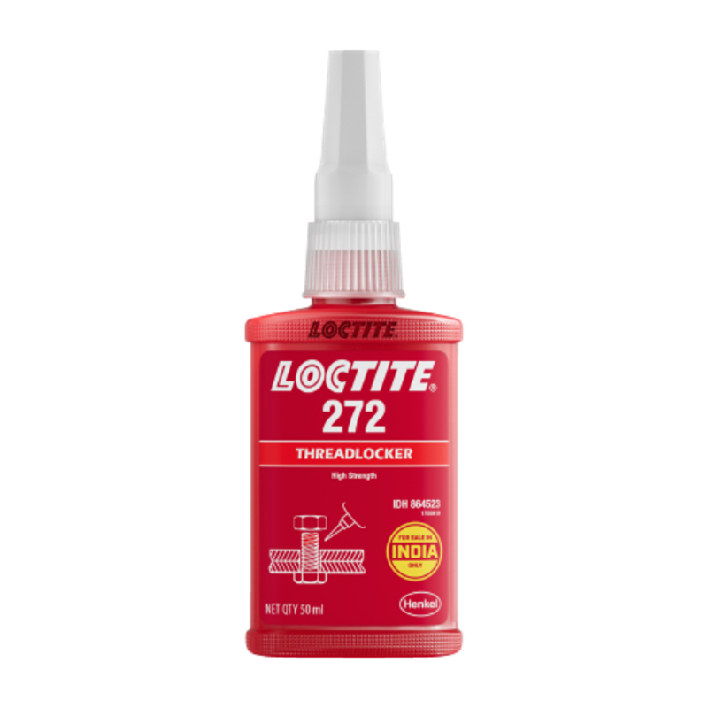 Loctite 272 Threadlocker 50ml, High Strength, Medium Viscosity, Permanent Locking, High Temp Resistant, Ideal for Large Bolts & Studs