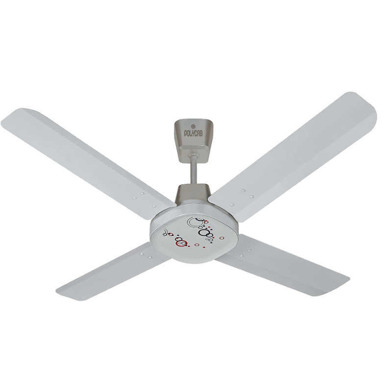 Polycab Eliana 80W 400rpm Pearl White Ceiling Fan, Sweep: 1200 mm