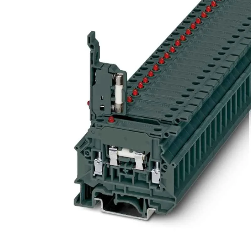 Phoenix Contact TB 4-HESILED 24 5x20 EI 24V Polyamide Fuse Modular Terminal Block, 3075799