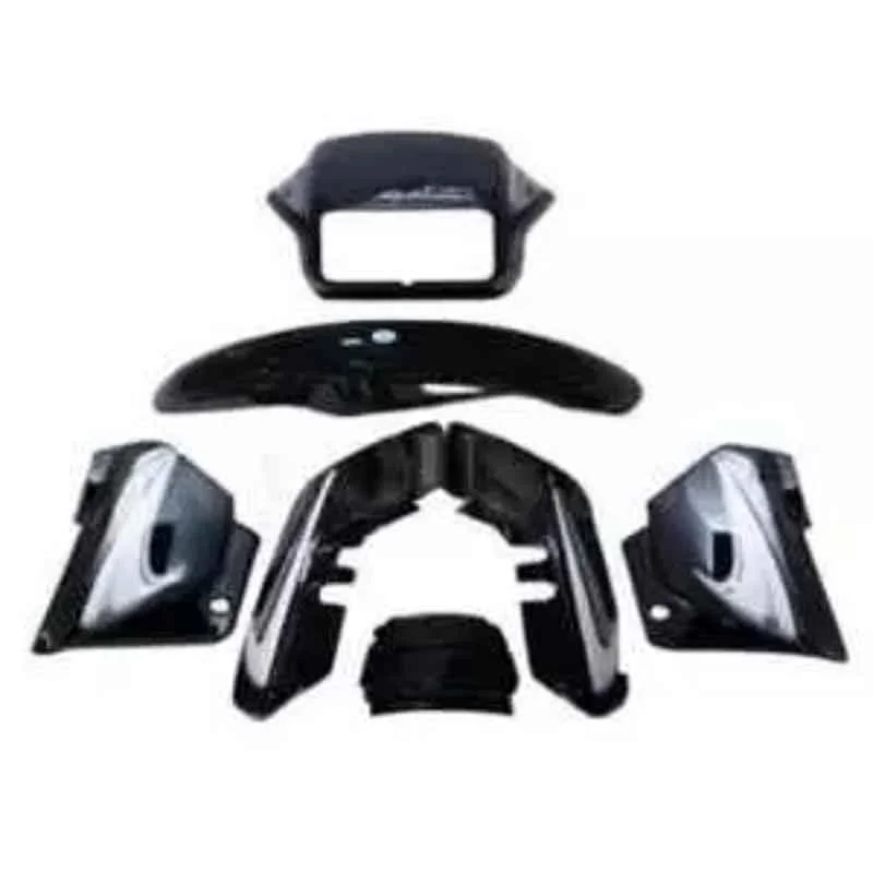 Ultra Black & Silver Full Body Kit for Hero Splendor Plus U02, ULT-0O5UMK