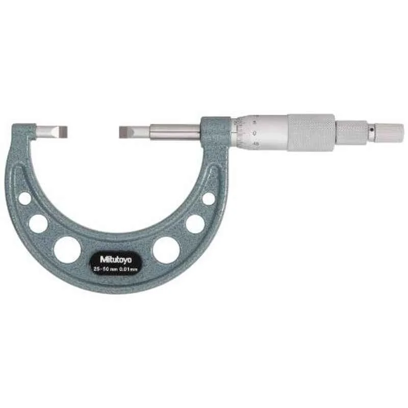 Mitutoyo 25-50mm Ratchet Stop Blade Micrometer, 122-102