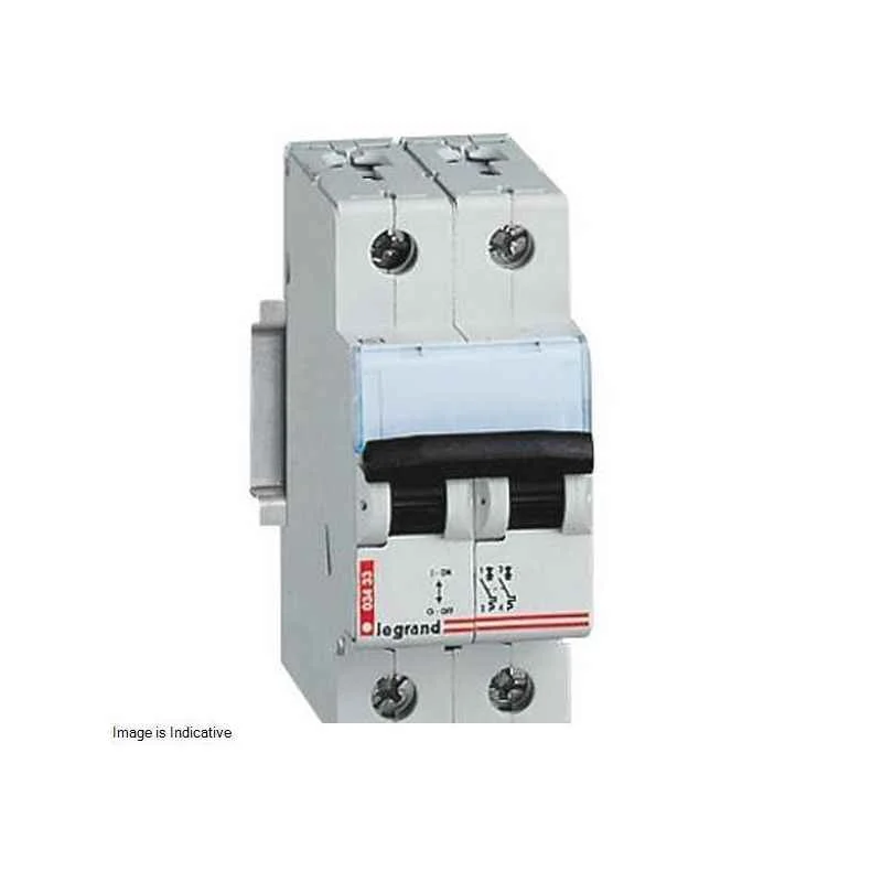 Legrand DX鲁 10A C-Curve Double Pole MCB, 4086 31, Breaking Capacity: 10 kA