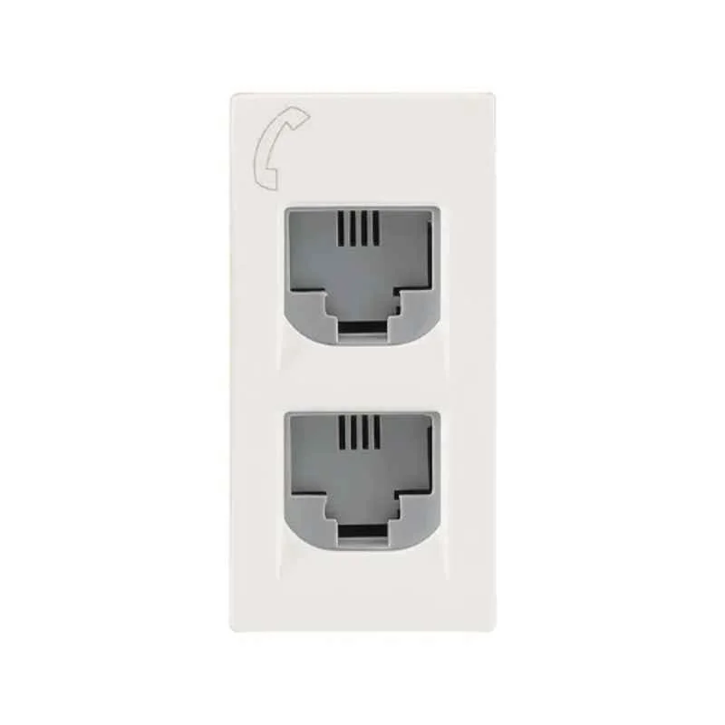 Legrand Arteor RJ11 Double 1 Module White Telephone Socket , 6772 63