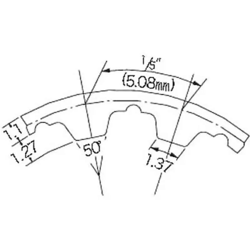 Mitsuboshi 975.36mm 192T XL-Type Polyurethane Timing Belt, 384XL031U