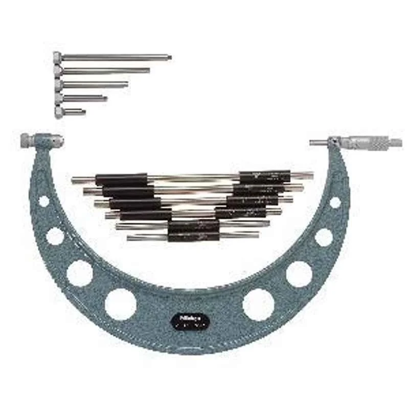 Mitutoyo 104-138 Range 6-12 inch Outside Micrometer with Interchangable Anvils