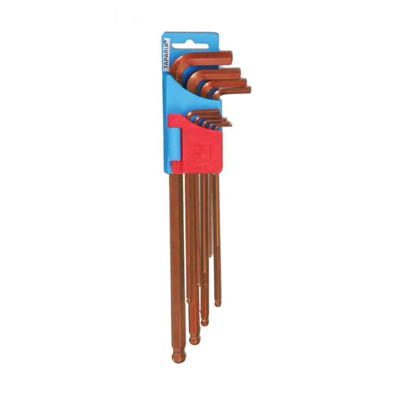 Taparia 9 Pcs Extra Long Ball Point Allen Keys Set, KBHM 9X (Pack of 5)