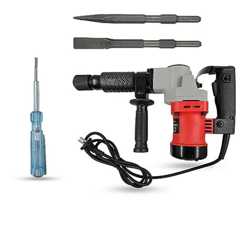 Hillgrove 1200W Demolition Hammer Concrete Breaker with 2 Bits & Line Tester, HGCM1383