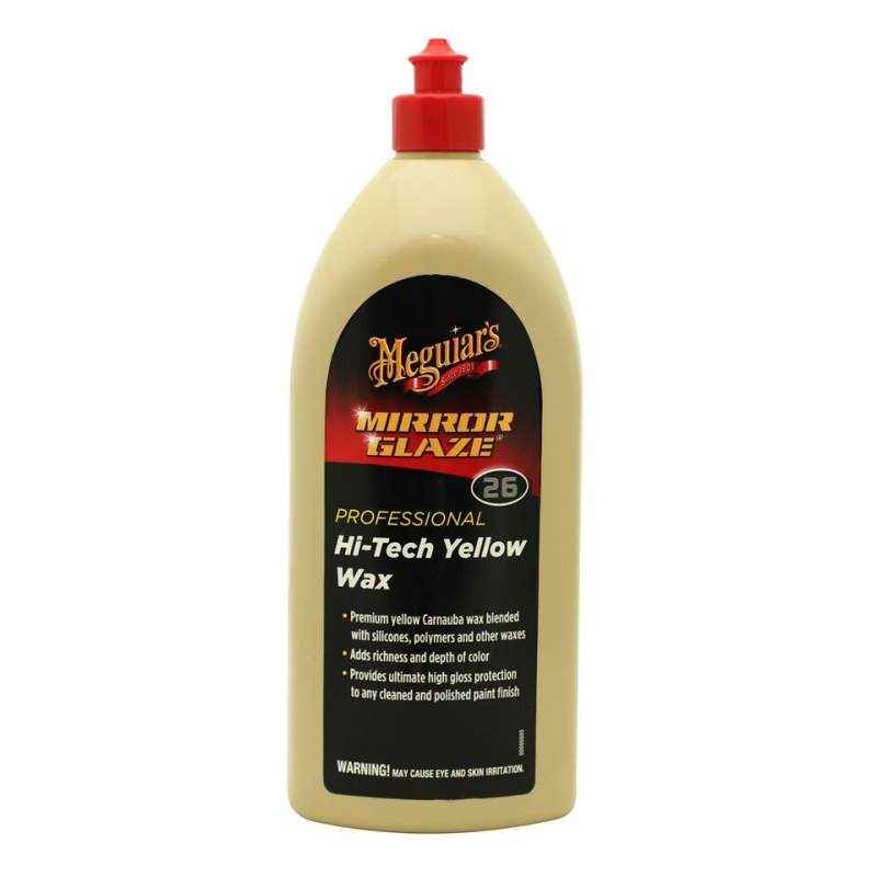 3M Meguiar's 1 Litre Mirror Glaze Yellow Professional Hi-Tech Wax
