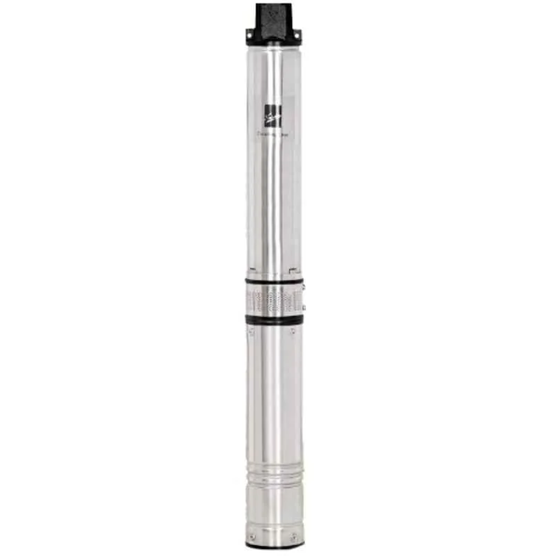 Kirloskar KP4 JALRAAJ UVA 60-1008 1HP 10cm Stainless Steel Oil Cooled Borewell Submersible Pump with Control Panel